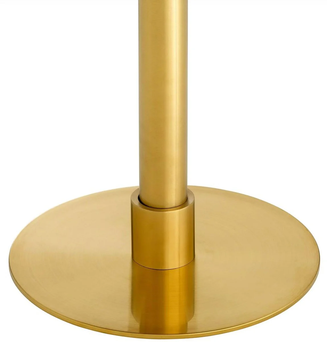 Luxus Esstisch Schwarz / Messing 80 x 80 x H. 75 cm - Quadratischer Edelstahl Küchentisch mit Keramik Tischplatte - Esszimmer Möbel - Luxus Möbel - Luxus Einrichtung