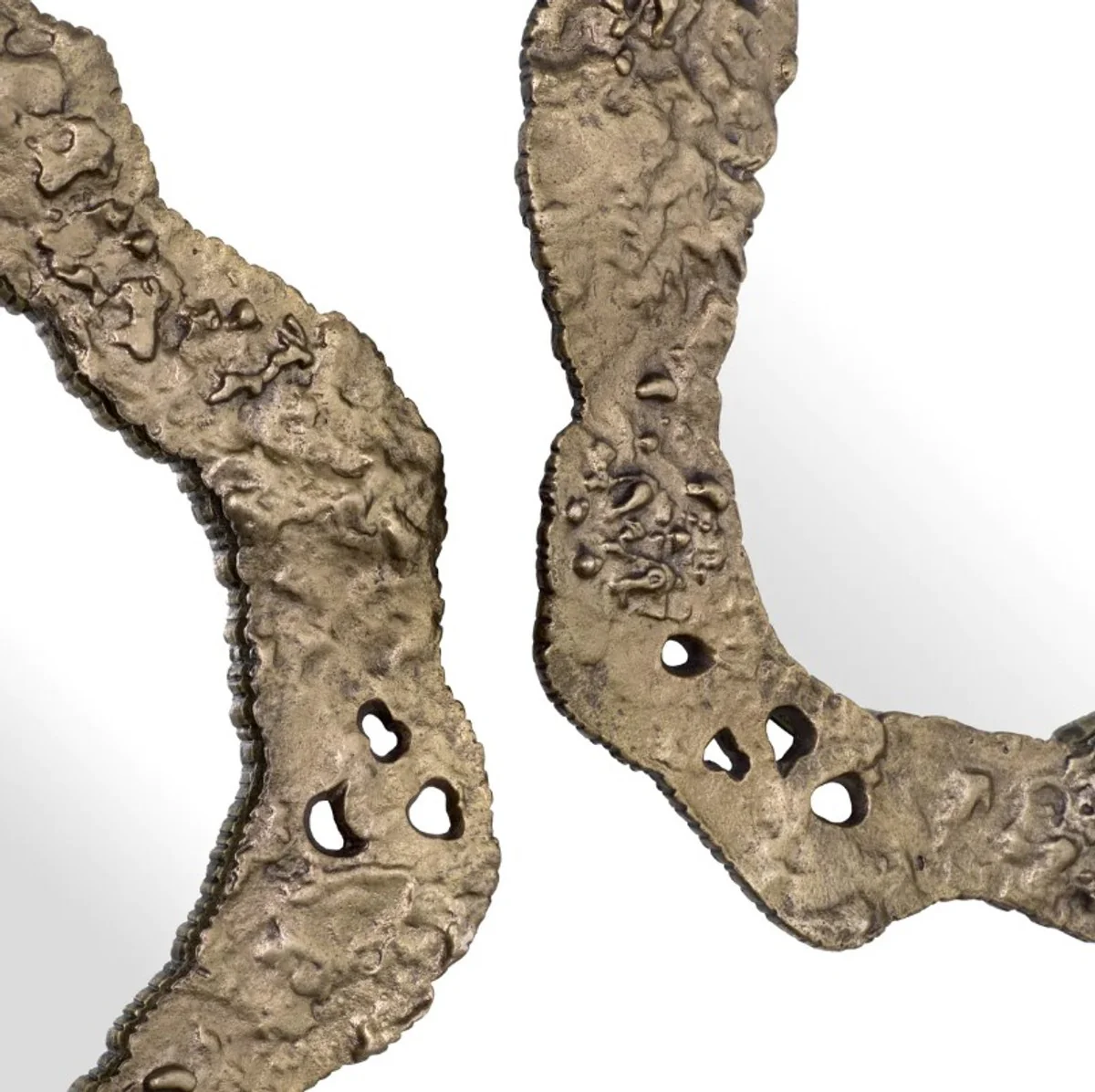 Luxus Spiegel in Antik Messing finish - Luxus Wohnzimmer Spiegel 2 Stück Spiegel