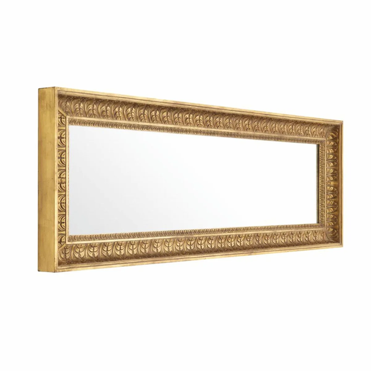 Luxus Barock Mahagoni Spiegel Antik Gold H. 176 cm - Barock Interior