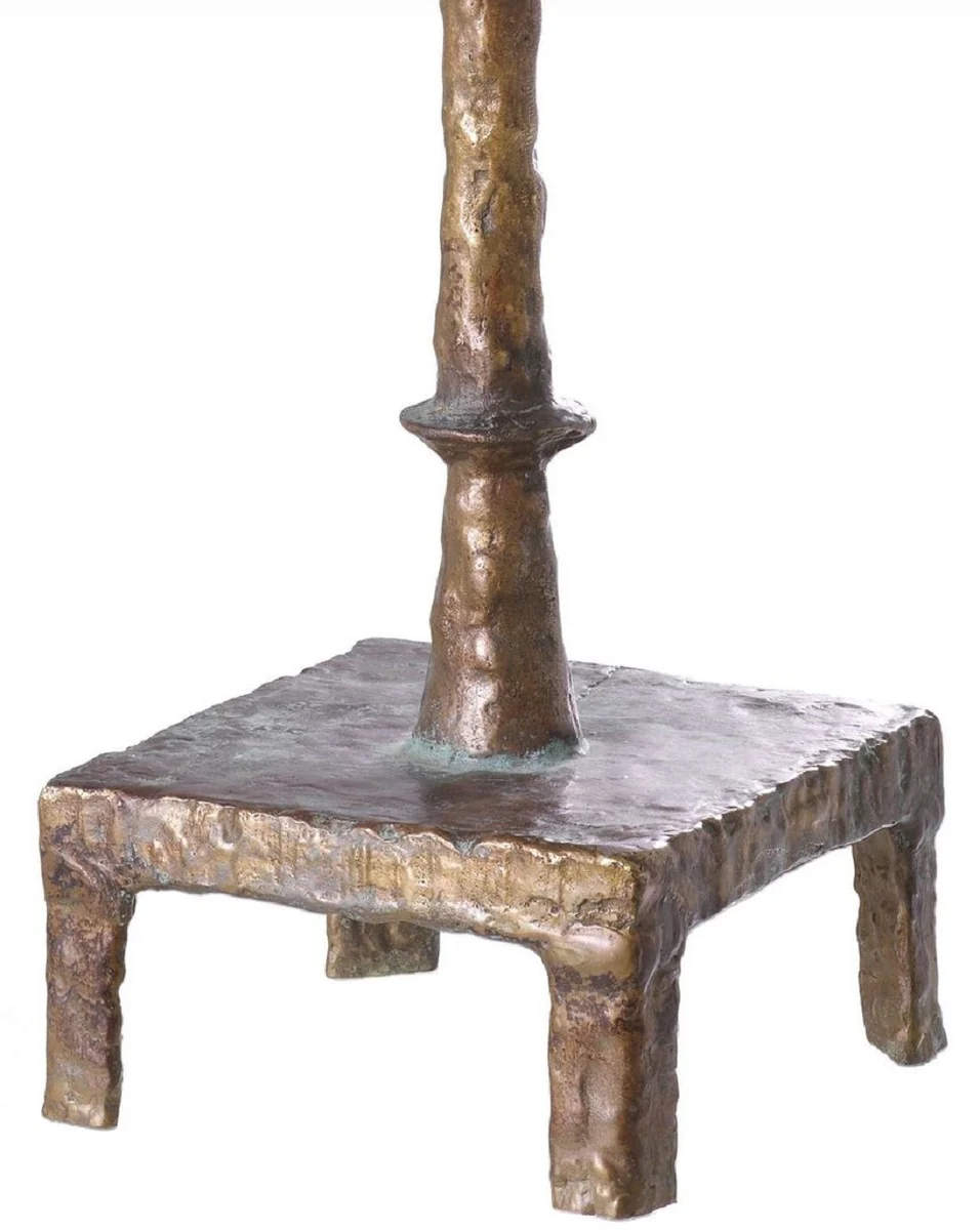 Luxus Kerzenhalter Vintage Messingfarben 15 x 14,5 x H. 55 cm - Messing Kerzenständer - Hotel & Restaurant Deko Accessoires - Luxus Qualität