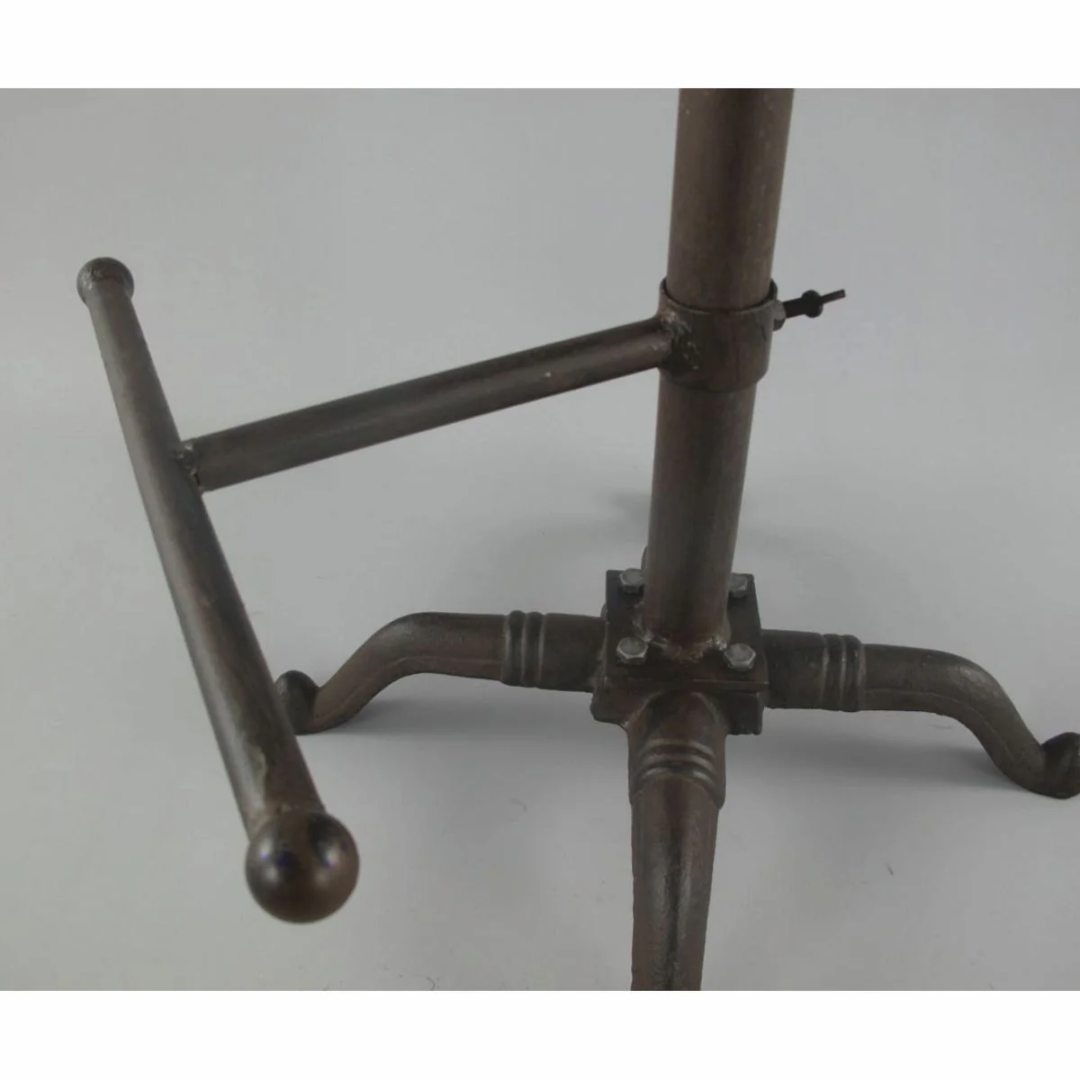 Industrie Stil Gusseisen Barhocker Rustikal Braun H. 75 cm