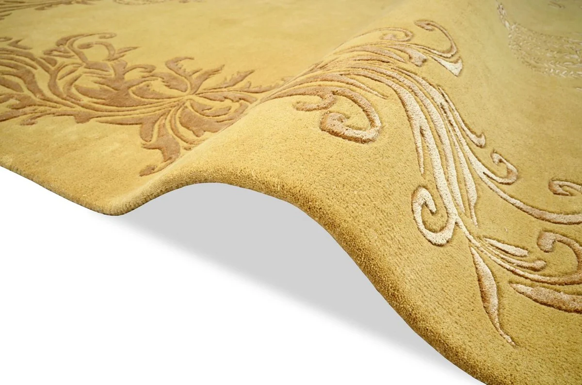 Pompöös by Luxus Barock Teppich Krone von Harald Glööckler Gold 200 x 300 cm