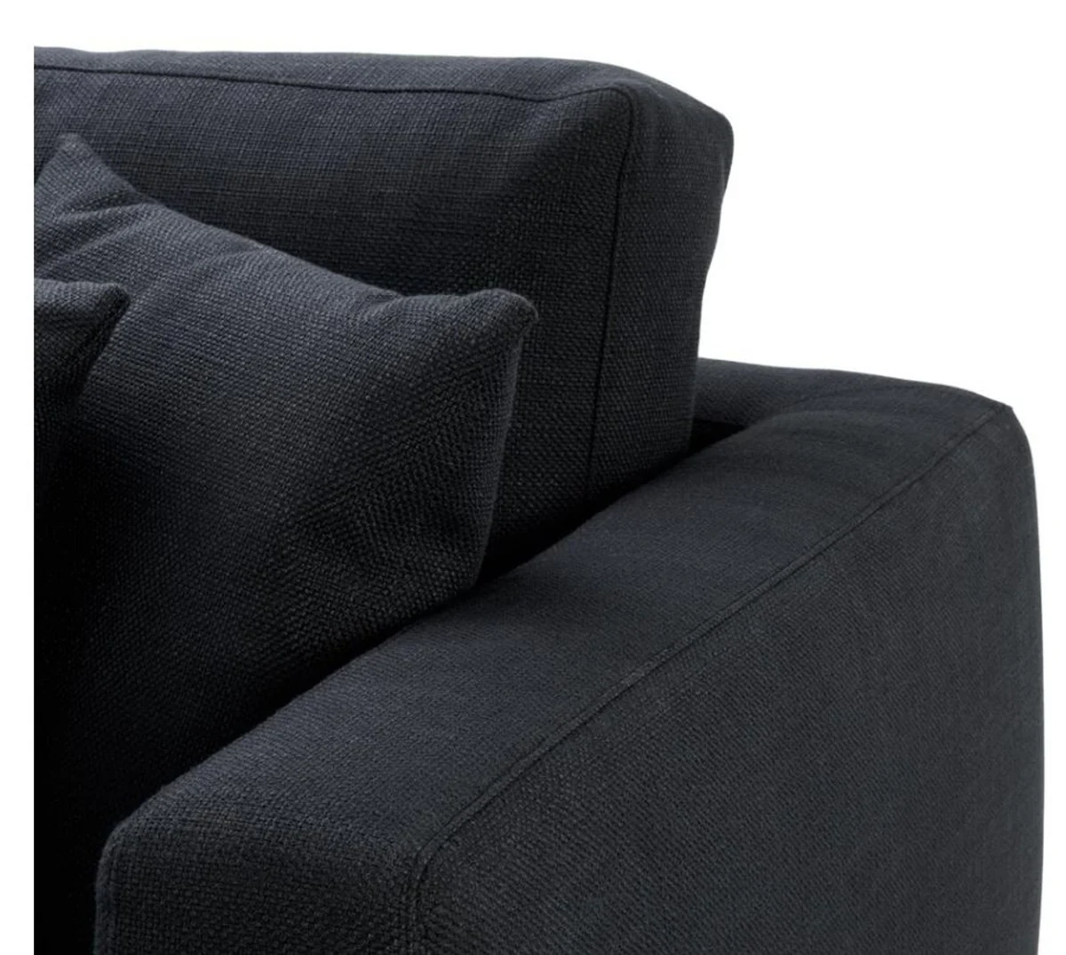 Luxus Hotel Sofa Schwarz 234 x 103 x H. 86 cm - Limited Edition