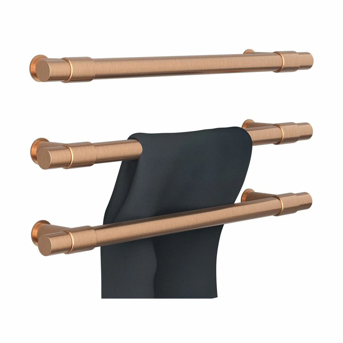 Luxus Badezimmer Handtuchwärmer Matt Bronze 63 cm - Badezimmer Zubehör