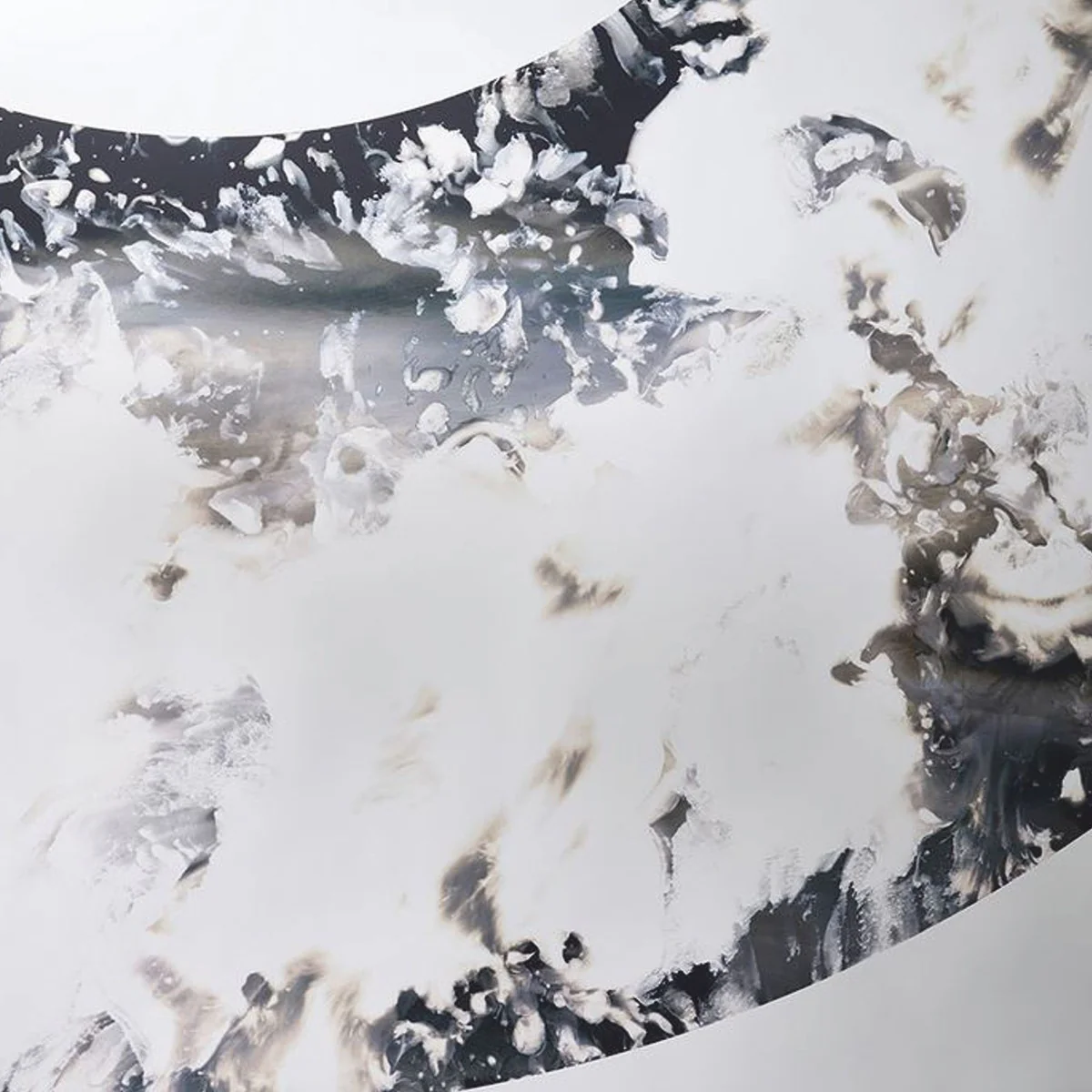 Luxus Wandspiegel Schwarz / Silber 100 cm - Luxus Interior