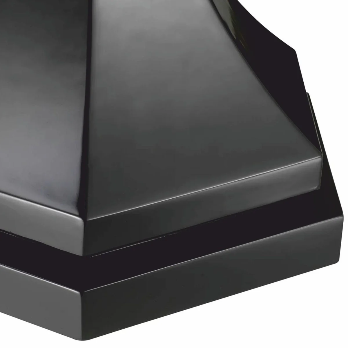 Luxus Mahagoni Beistelltisch mit Glasplatte Schwarz Ø 69 x H. 68 cm