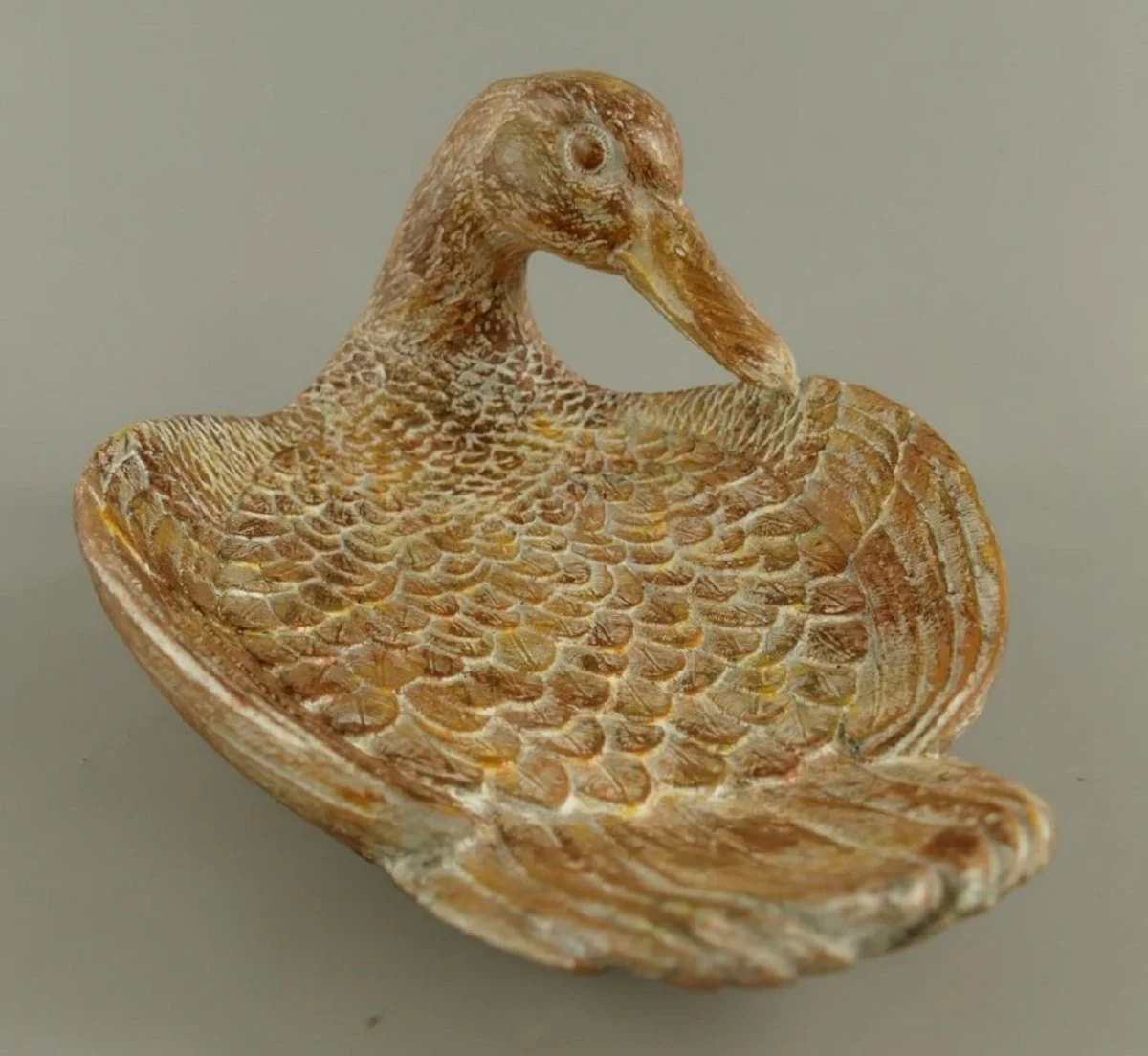 Deko Holz Schale Schwan Braun 38 cm - Küchen & Tisch Dekoration