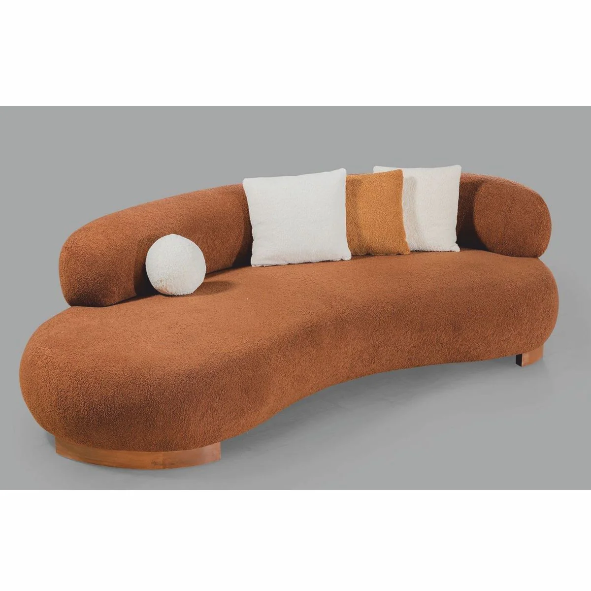 Luxus Sofa Braun 255 cm - Wohnzimmer & Hotel Möbel