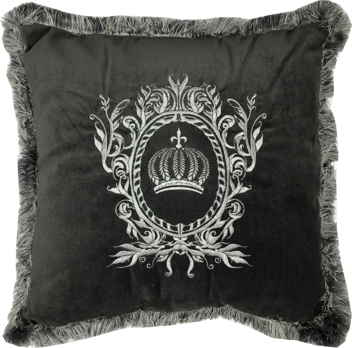 Harald Glööckler Luxus Deko Kissen Pompöös by Grau / Silber - Glööckler Kissen