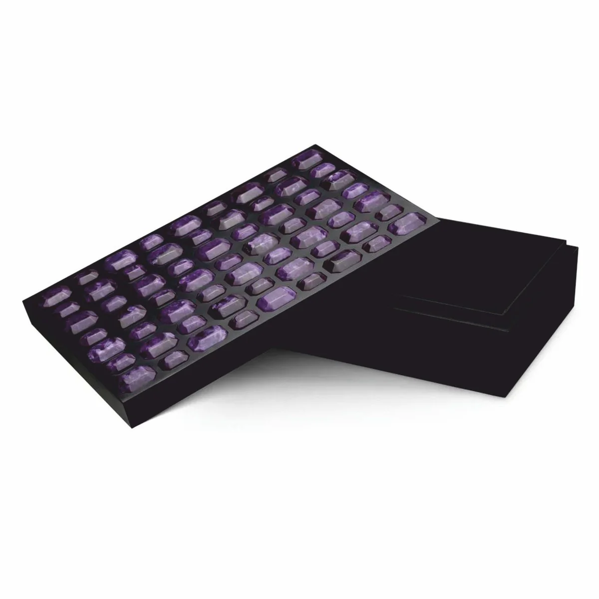 Luxus Schmuckkasten Schwarz / Lila 37,5 cm - Aufbewahrungsbox