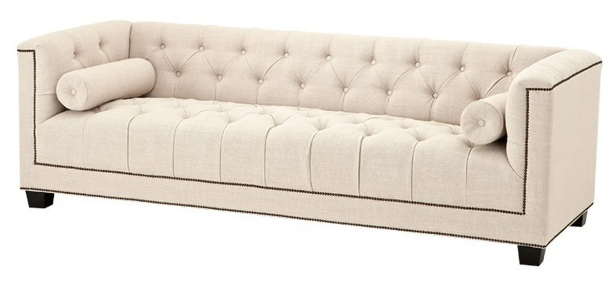Luxus Sofa Kubus Panama Creme - 3 Sitzer - Hotel Einrichtung