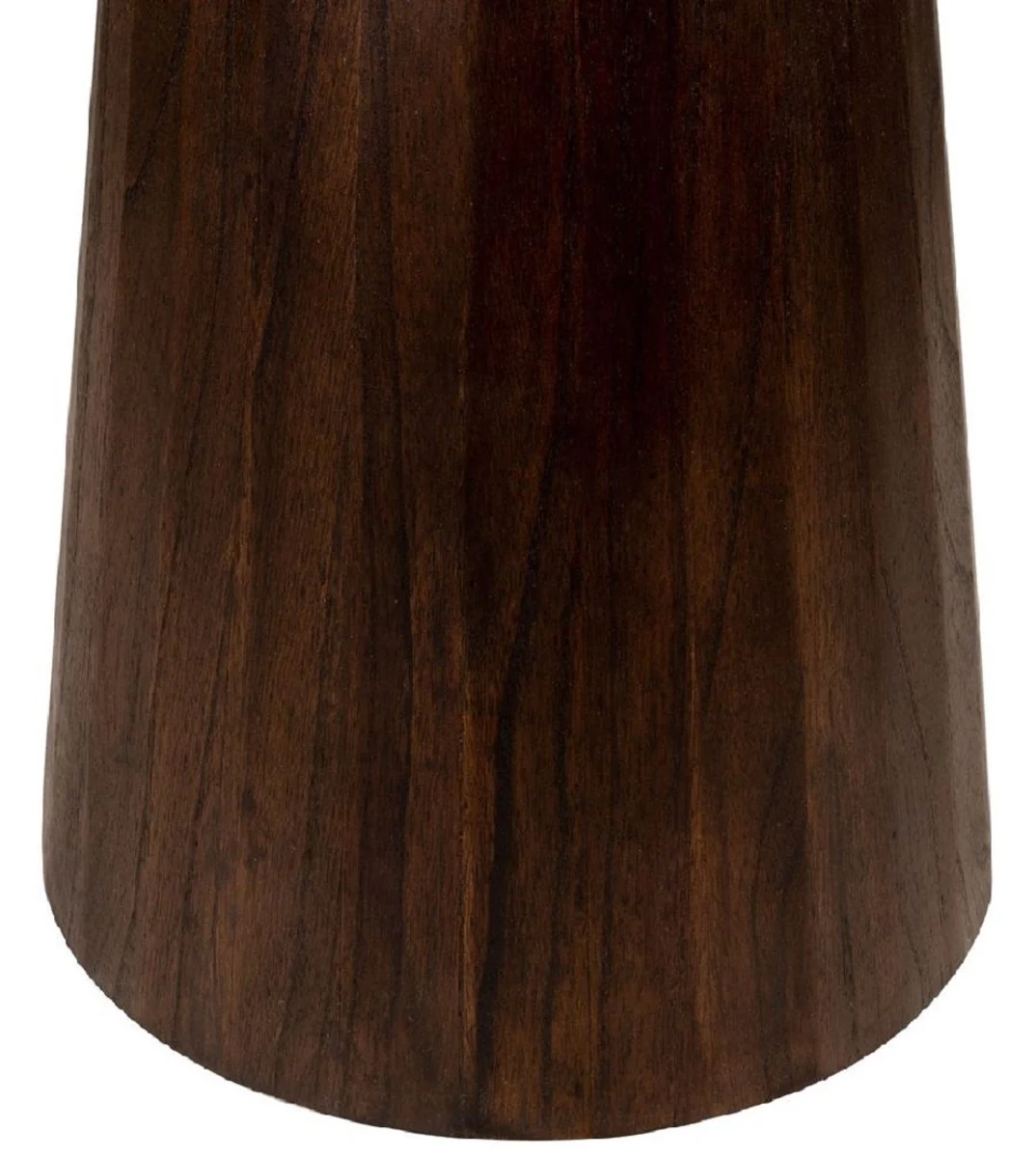 Luxus Esstisch Dunkelbraun Ø 80 x H. 76 cm - Runder Massivholz Küchentisch - Esszimmer Möbel - Küchen Möbel - Luxus Möbel - Luxus Einrichtung