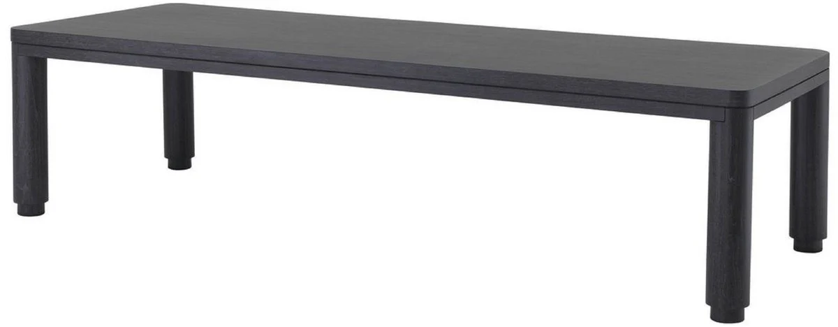 Luxus Esstisch Anthrazitgrau 300 x 115 x H. 76 cm - Massivholz Küchentisch - Rechteckiger Esszimmertisch - Luxus Esszimmer Möbel