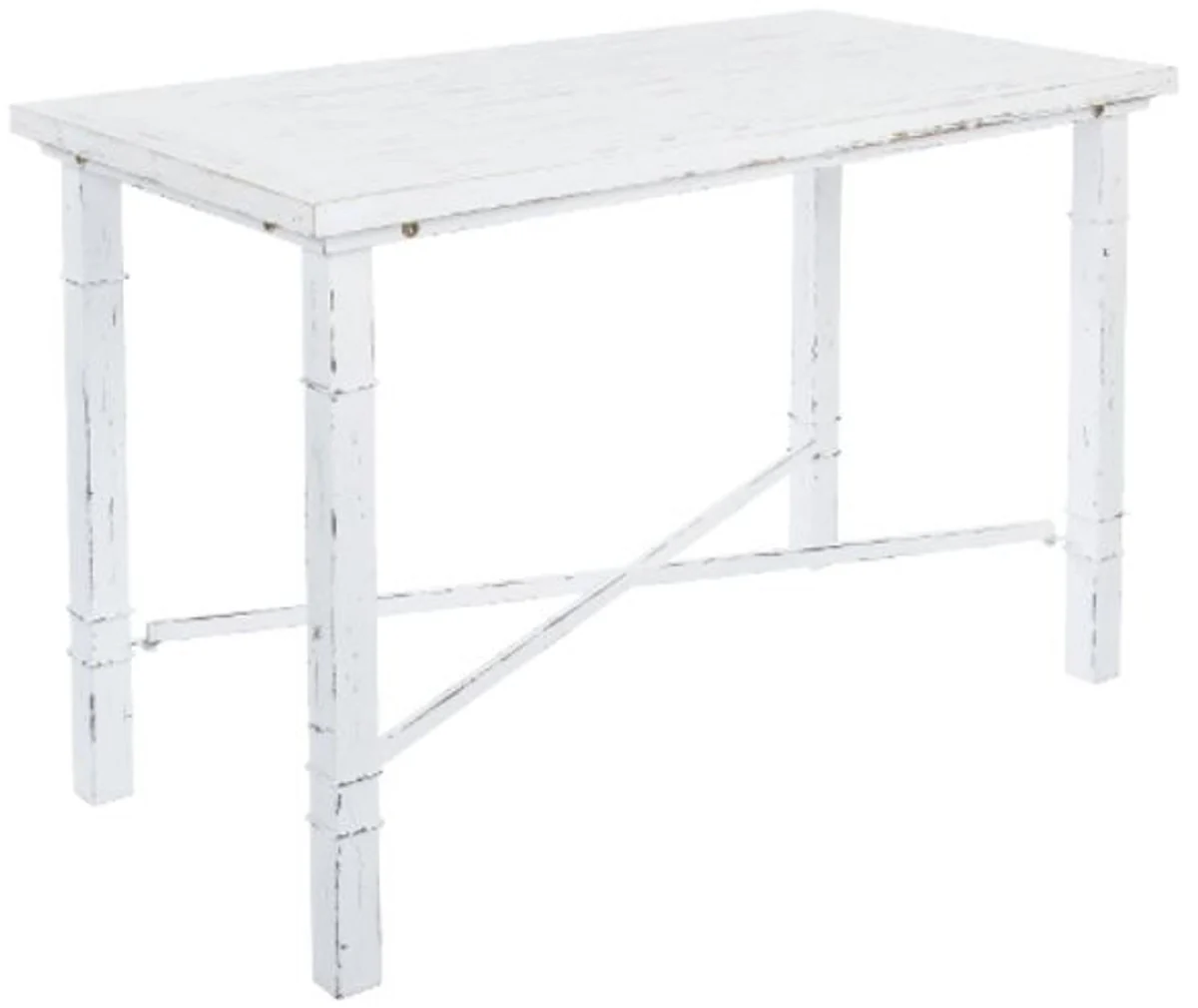 Landhausstil Esstisch Antik Weiß 120 x 60 x H. 80 cm - Kleiner Shabby Chic Esszimmertisch