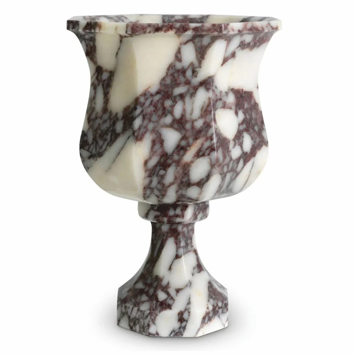Luxus Barock Marmor Vase Weiß H. 35,5 cm - Barock Deko Accessoires
