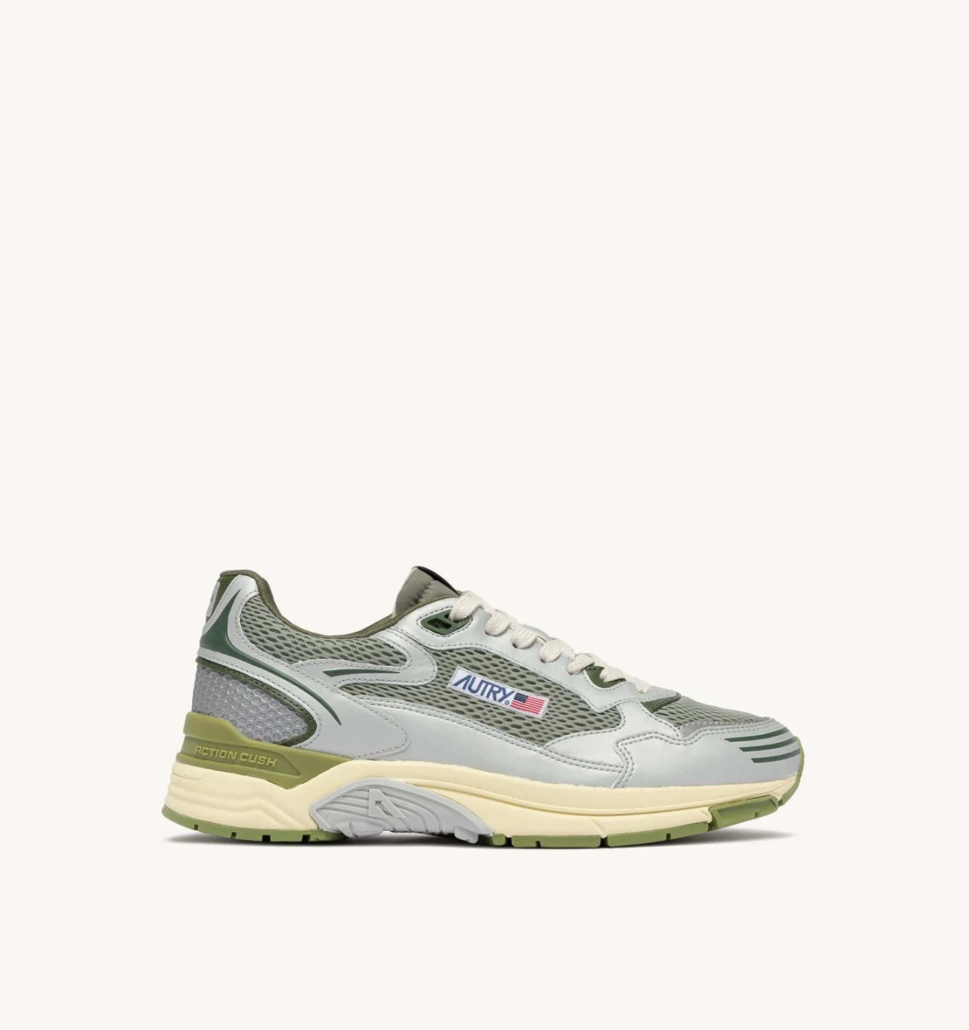 AUTRY HYPERWAY SNEAKERS IN SILVER BLACK AND FORGET ME NOT SYNTHETIC LEATHER AND MESH