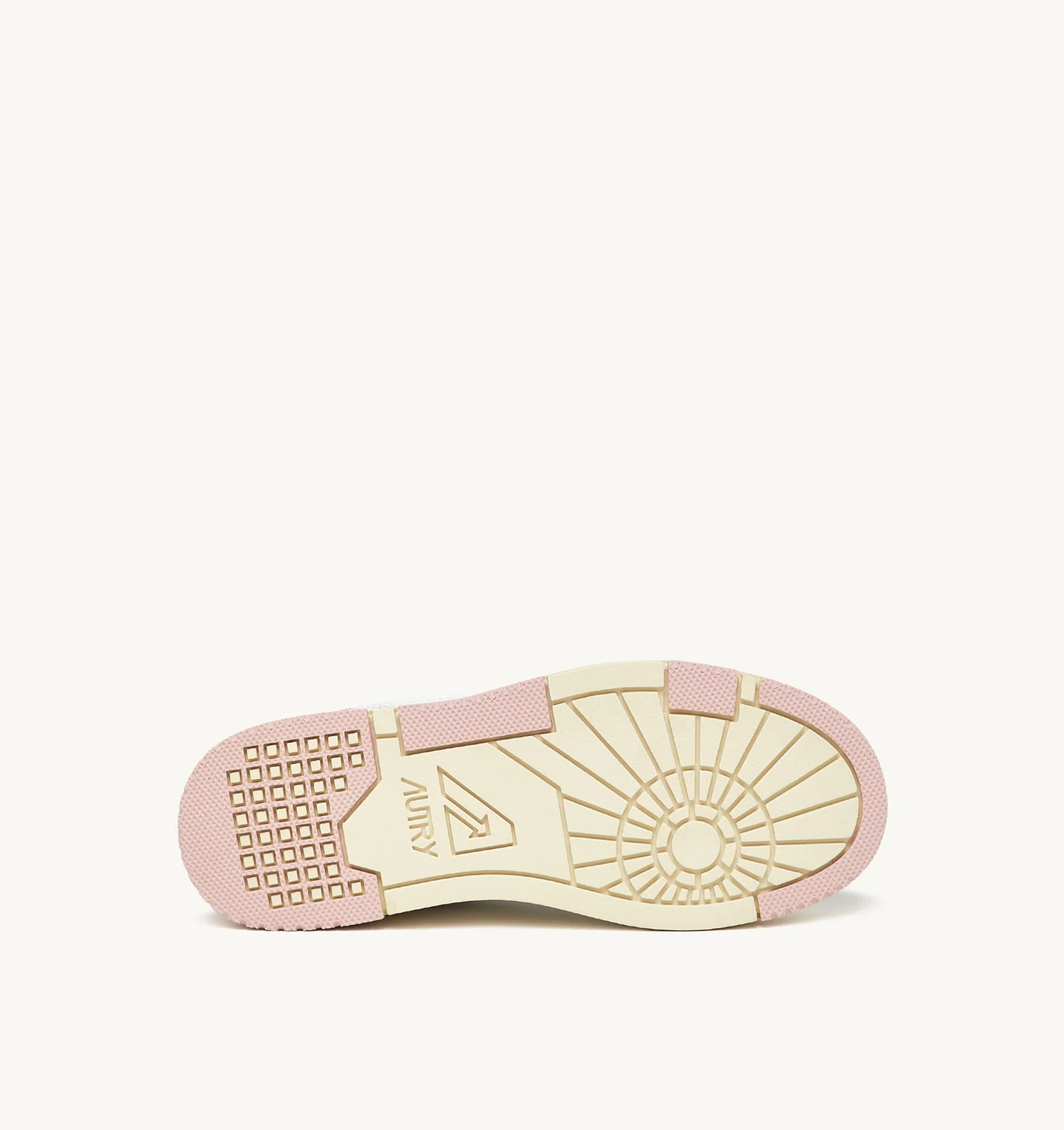 AUTRY CLC LOW SNEAKERS IN WHITE LEATHER AND POWDER PINK SUEDE