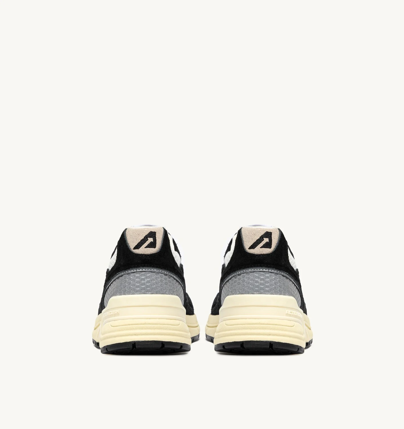 AUTRY HYPERWAY SNEAKERS IN WHITE AND SILVER MESH AND SUEDE