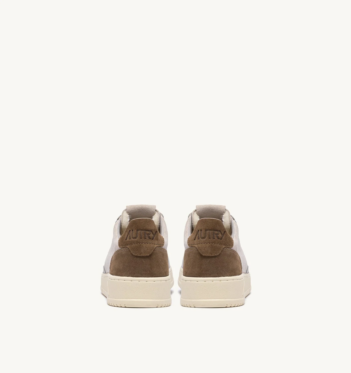 AUTRY MEDALIST LOW TRICOLOR SNEAKERS IN SUEDE COLOR WHITE SAND AND BLUE SPACE