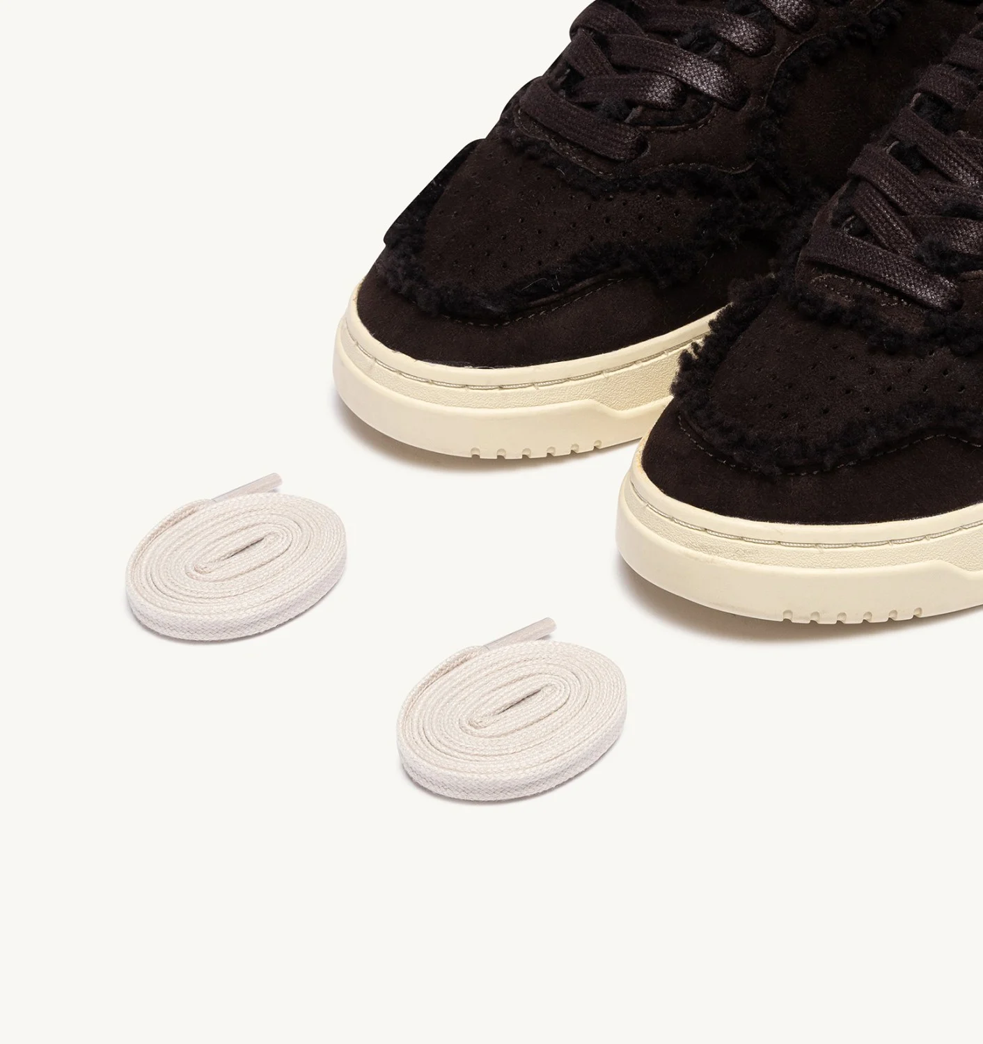 AUTRY MEDALIST MUTTON SNEAKERS IN BROWN SUEDE AND SHEARLING