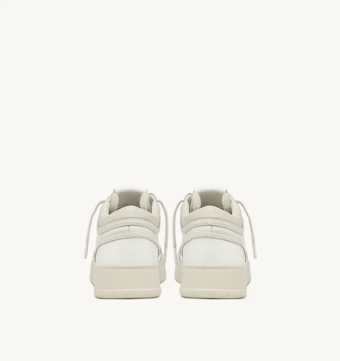 AUTRY MED-WAY SNEAKERS IN LEATHER COLOR MARSHMALLOW AND SILVER