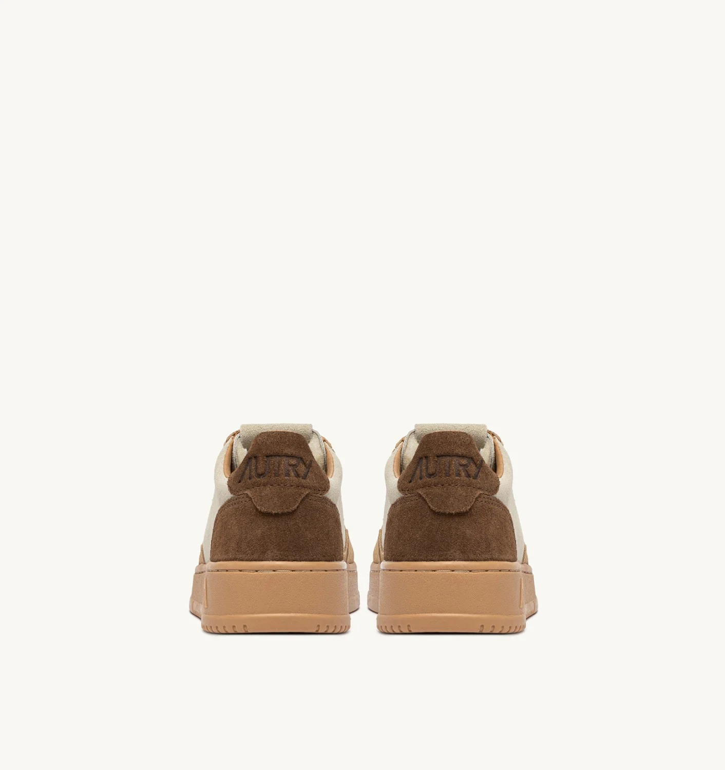 AUTRY ZAPATILLAS MEDALIST LOW TRICOLOR DE ANTE BLANCO SAND Y FUEGO