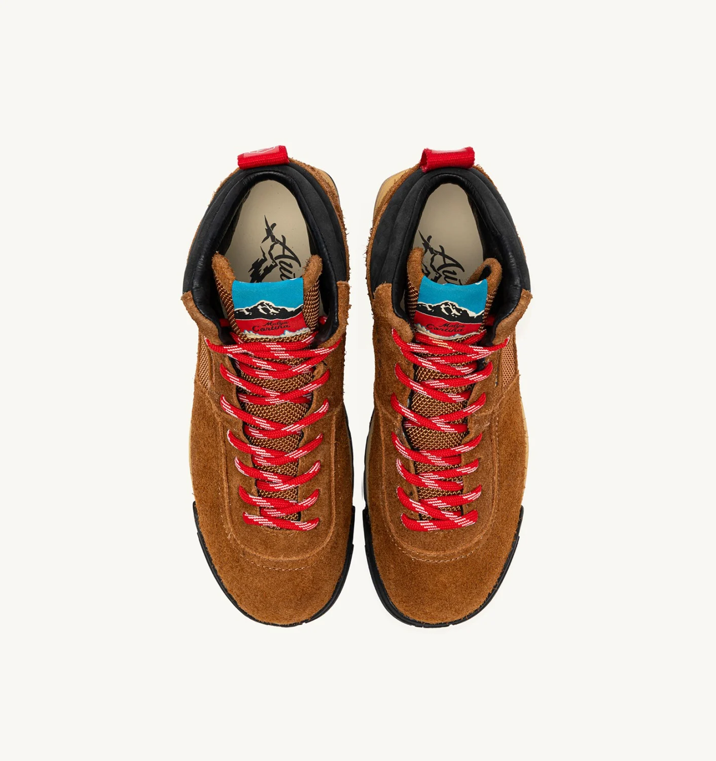 AUTRY MALGA COURCHEVEL IN PINE AND ORANGE OCHRE SUEDE