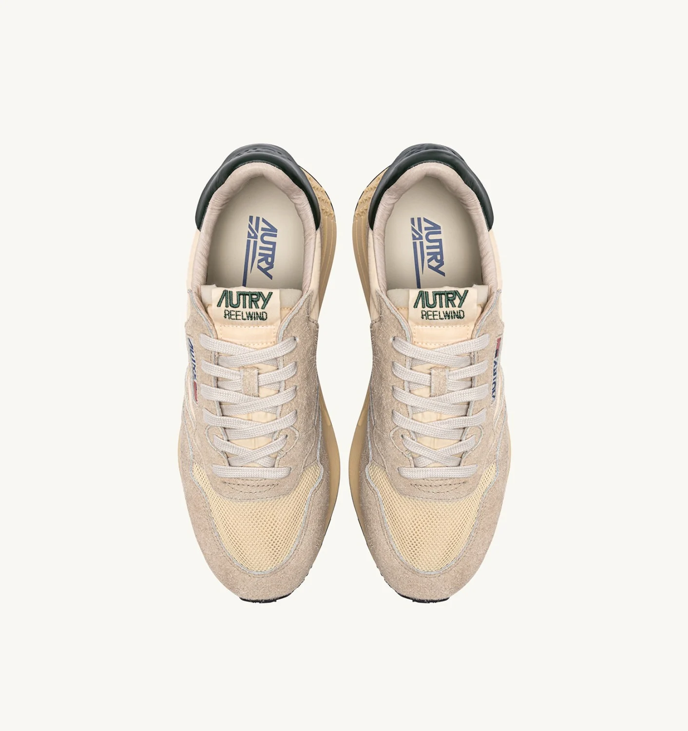 AUTRY REELWIND LOW SNEAKERS IN NYLON SUEDE AND LEATHER COLOR YELLOW AND BLACK