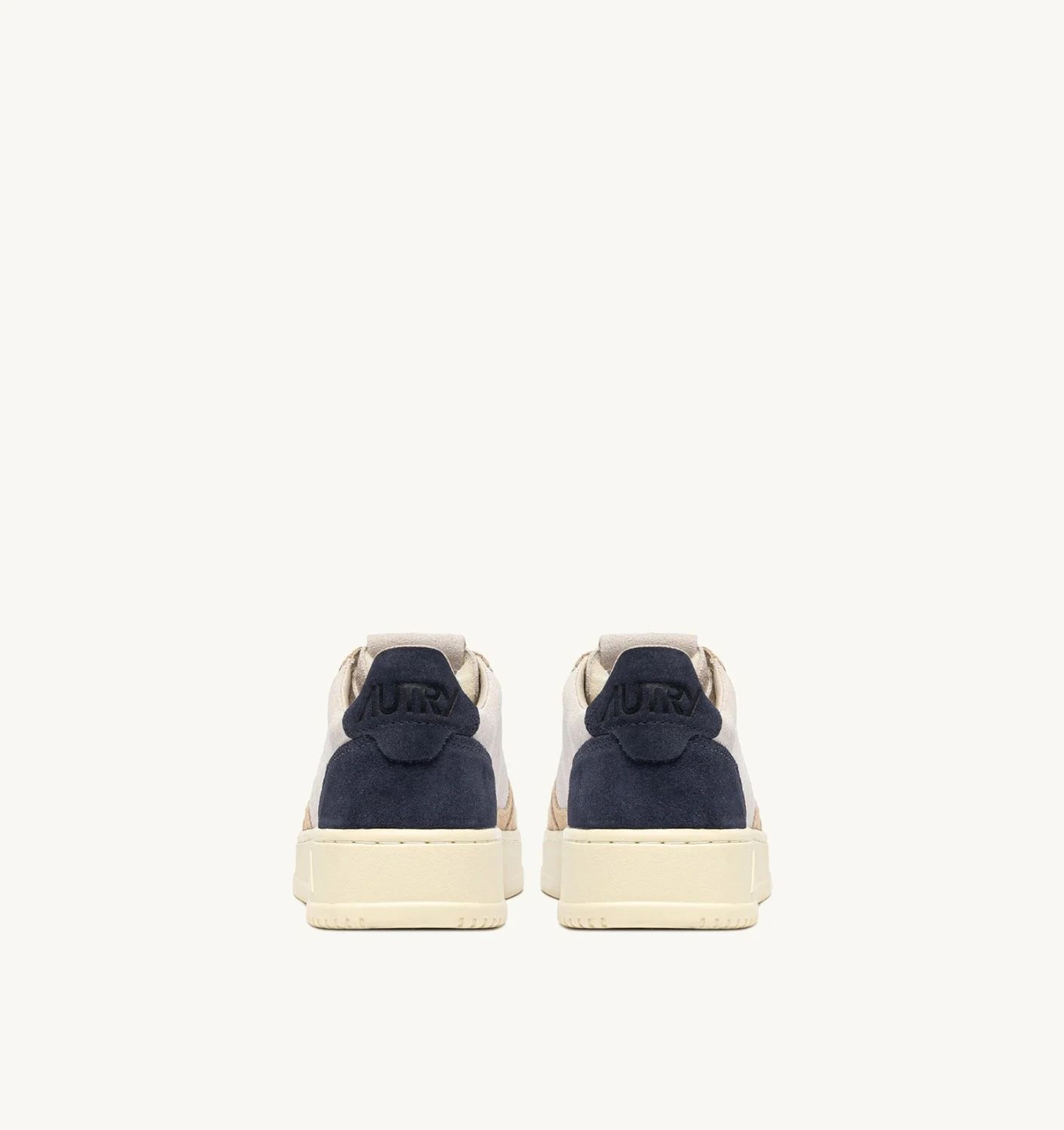 AUTRY ZAPATILLAS MEDALIST LOW TRICOLOR DE ANTE BLANCO SAND Y FUEGO