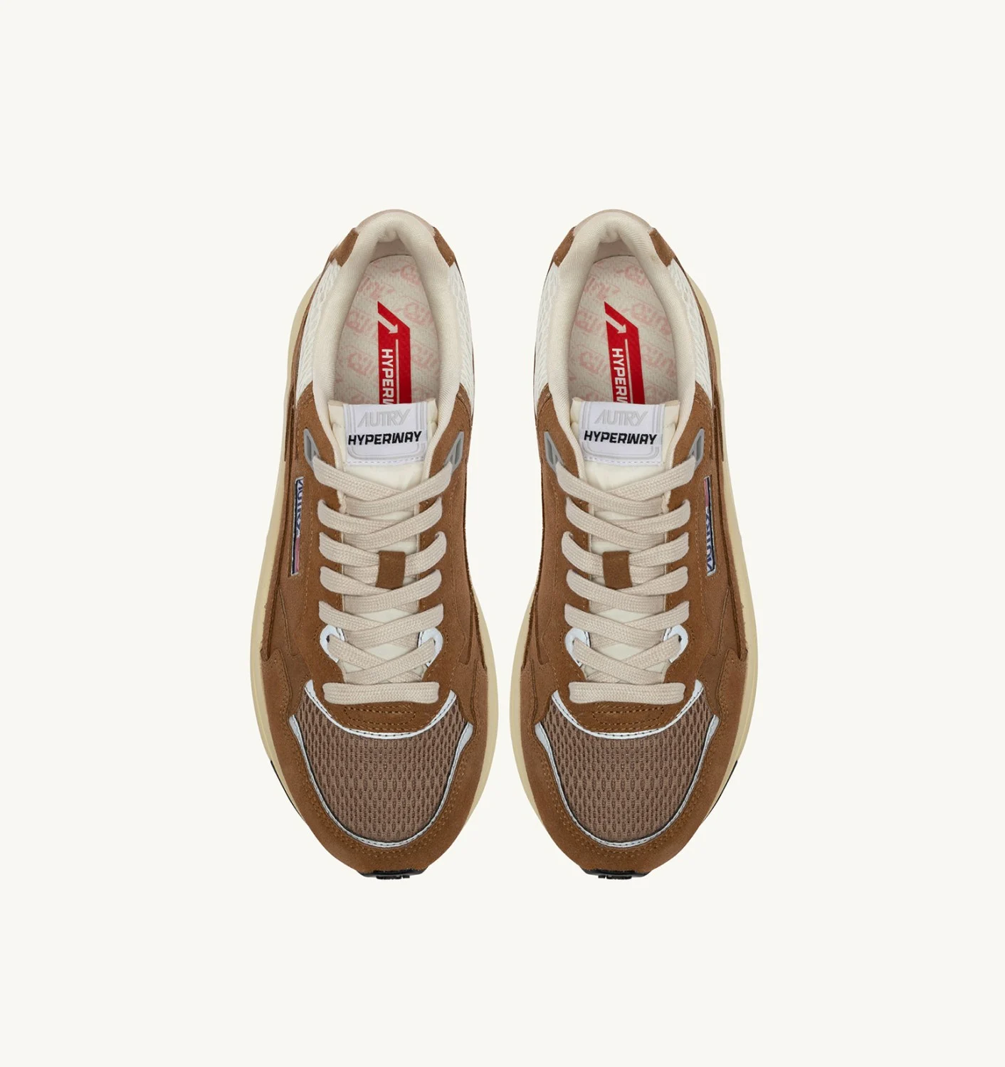 AUTRY HYPERWAY SNEAKERS IN ENSIGN BLUE AND SILVER-TONE SUEDE AND MESH