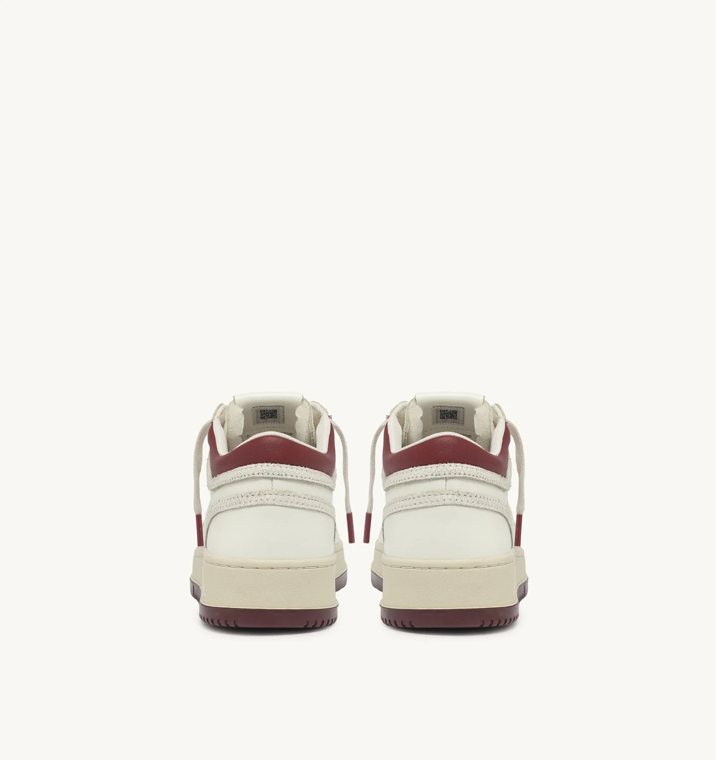 AUTRY MED-WAY SNEAKERS IN LEATHER COLOR MARSHMALLOW AND SYRAH