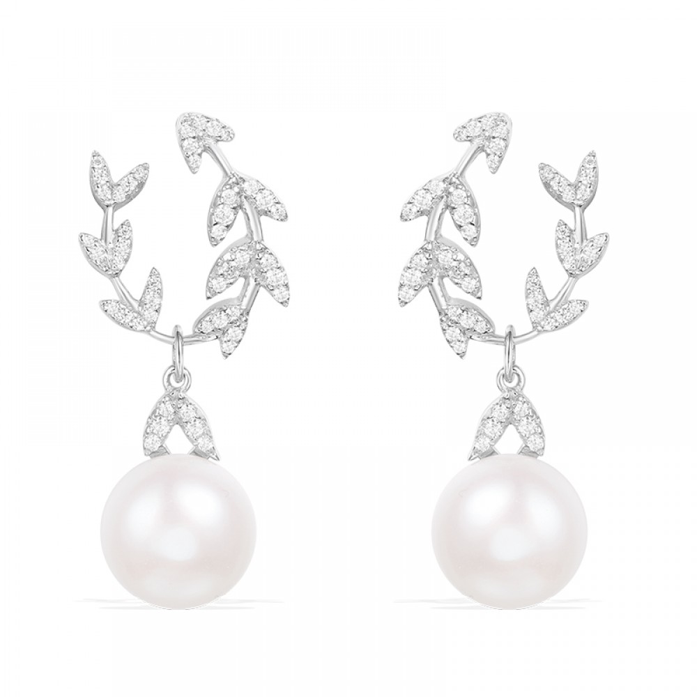 Petal Silver Earrings For Womens