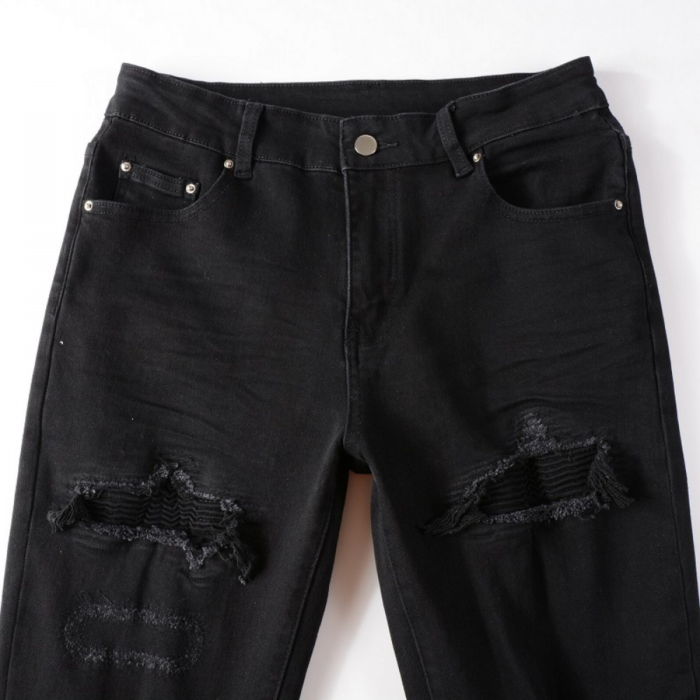 Fashion All Black Slim Fit Jeans For Men