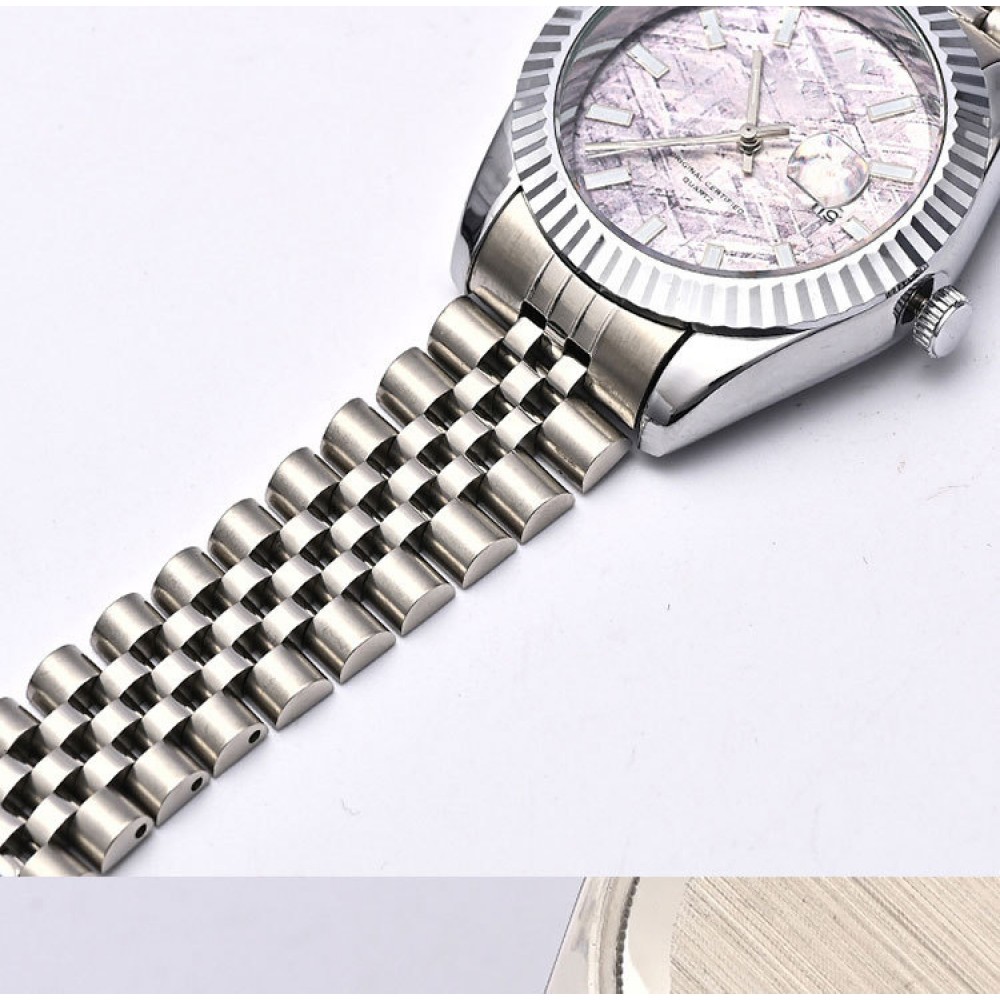 Trendy Fashion Diamond Ladies Watch Silver Steel Band