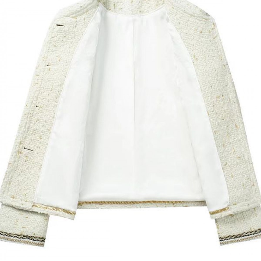 White Gold Short Coat For Women