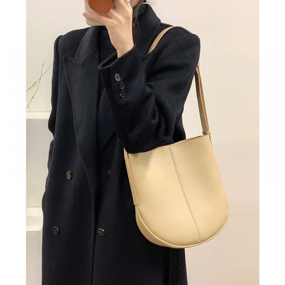 2025 New Simple Tote Bag Commuter Women's Bag Genuine Leather Messenger Bag Shoulder Bag
