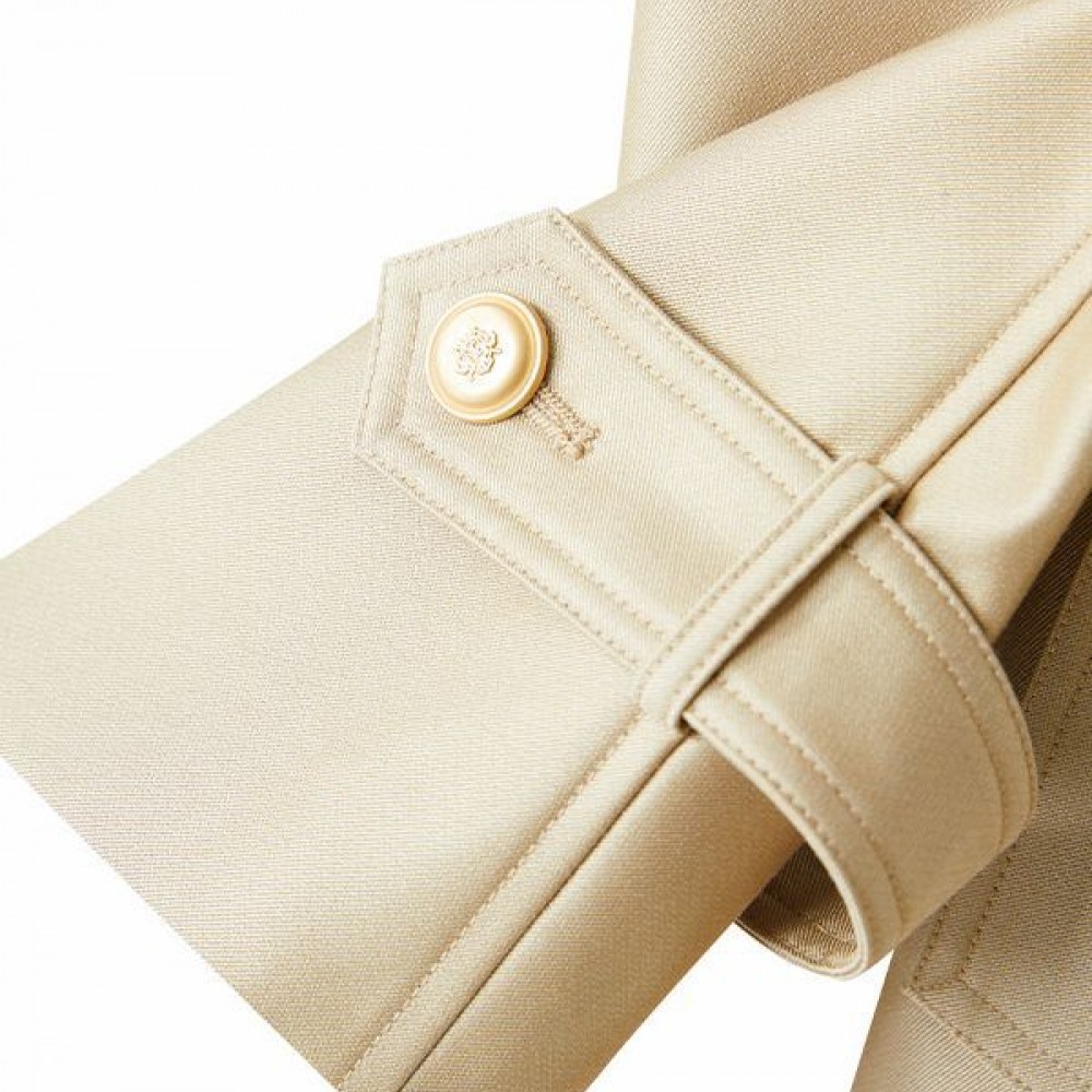 New Khaki British style mid-length coat For Women