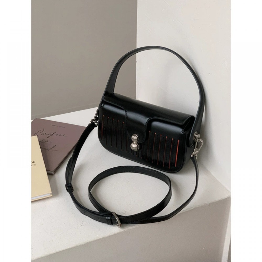 Vertical striped box small square bag 2025 new hand-held shoulder messenger women's bag niche high-end genuine leather bag