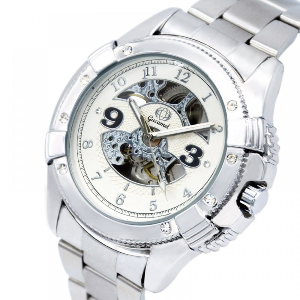 Hollow watch men's fashion diamond belt