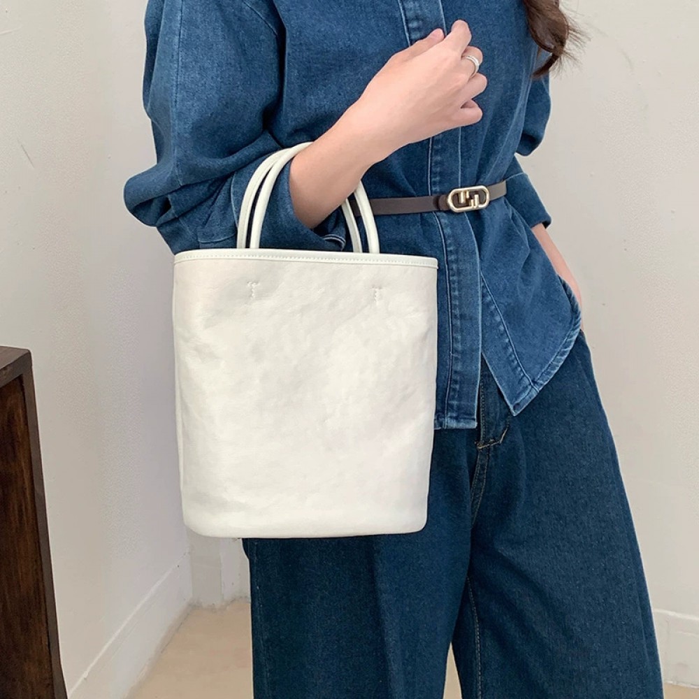 2025 new style niche shoulder messenger women's bag genuine leather handbag
